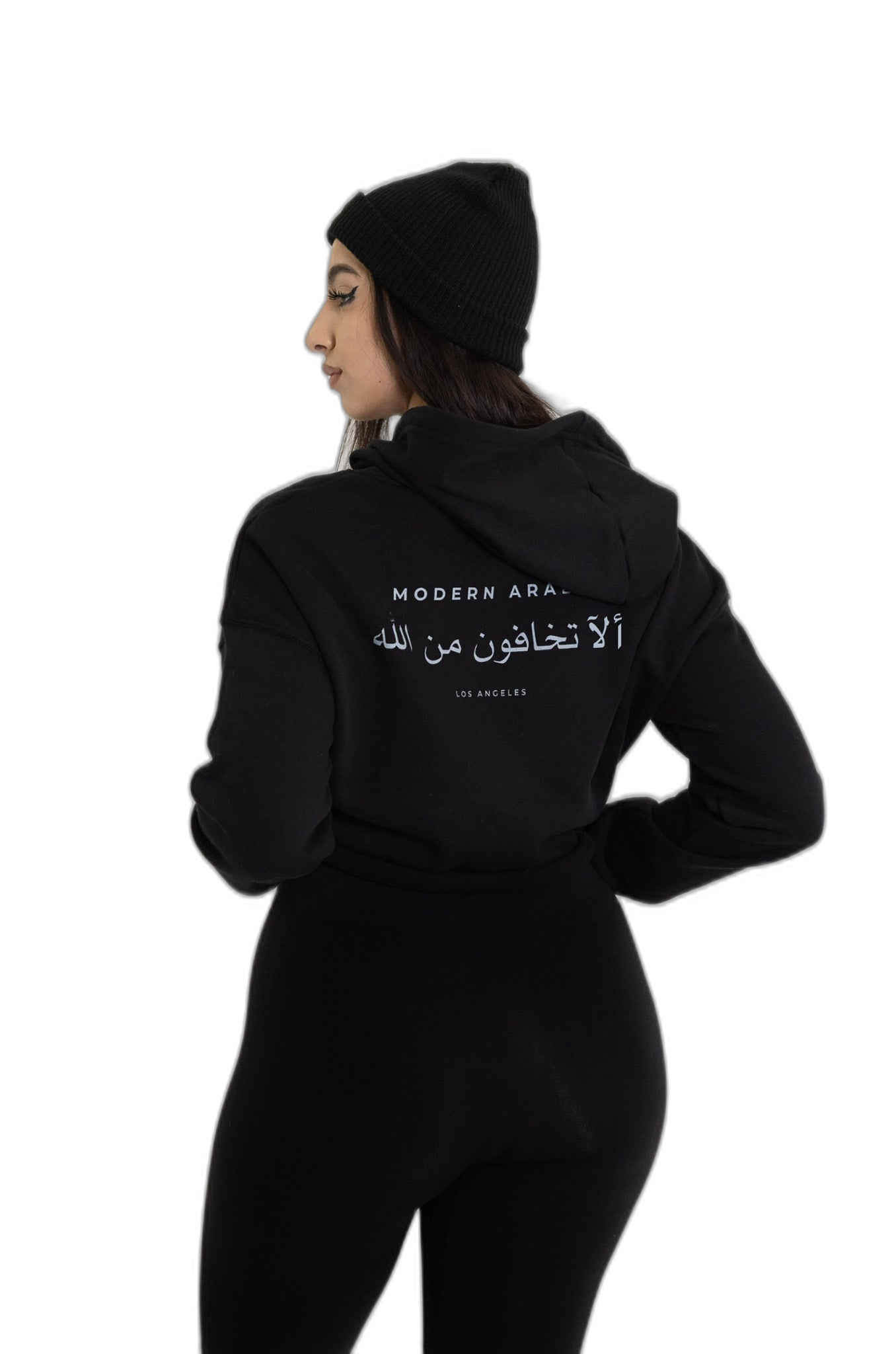 Modern Arab Cropped Hoodie